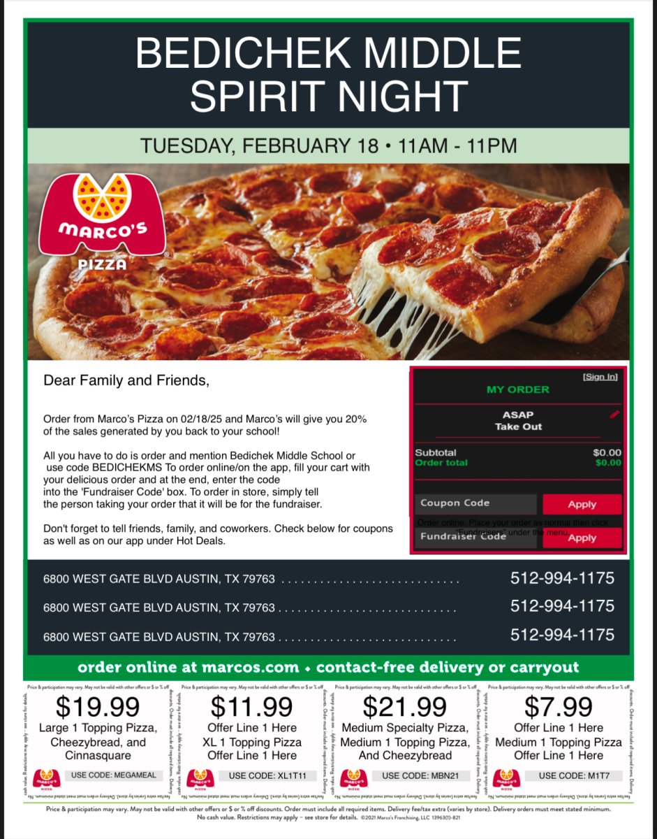 Spirit Night at Marcos Pizza